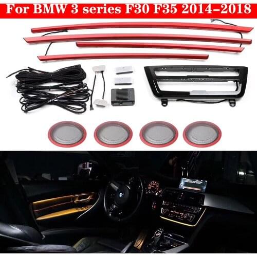 9-color automatic conversion Car interior door ambient light decorative lighting tuning car for BMW 3 series F30 F35 2014-2018