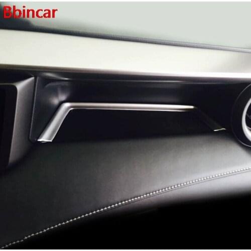 Bbincar ABS Chrome Matte Instrument Panel Storage Box Decoration Sticker Content Box Car Styling For Toyota RAV4 RAV 4 2016