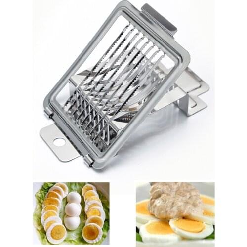 Household Egg Slicer Kitchen Stainless Steel Multi-function Fruit Slicer Metal Tomato Shredder Chopper Cooking Tool