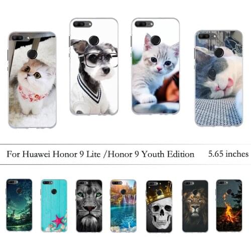 5.65 "For Huawei Honor 9 Lite Case Cover Soft Silicone TPU Case For Huawei Honor 9 Lite Back Cover Protective Phone Honor 9 Lite