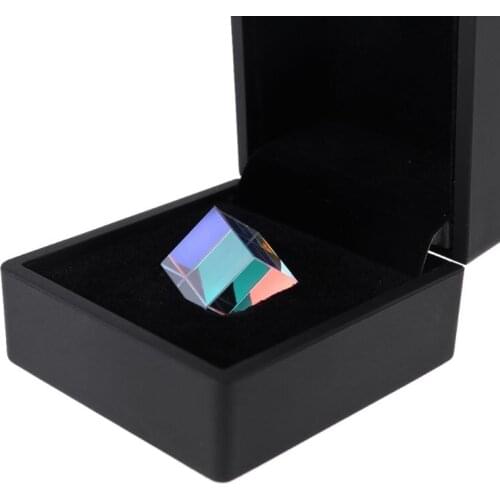 Color-collecting Prism Optical RGB glass prism 6-sided Light X Cube With Light Box Color Prism Square Prism Optical Glass
