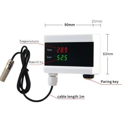For Tuya Smart Temperature Humidity Alarm Sensor Thermometer Hygrometer Detector Home Digital Display Android App Alert
