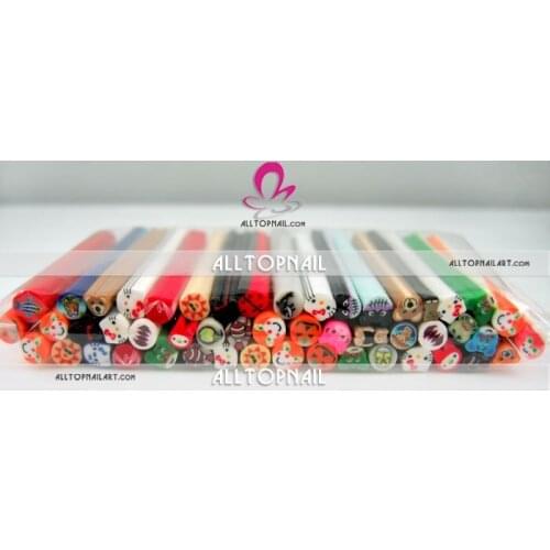 DHL Free Shipping - 2500x Mixed Style POLYMER CLAY NAIL ART CANES A_Grade nail art canes