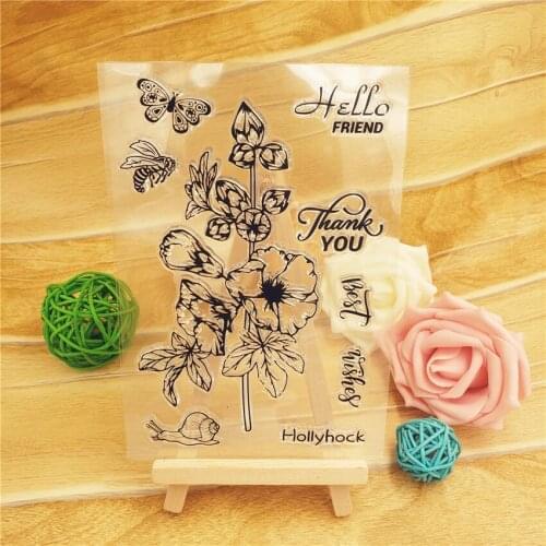 Hot selling Hollyhock alphabet transparent clear stamp / silicone seal roller stamp DIY scrapbook album / card production