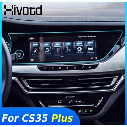 Hivotd Navigation Film Sticker GPS Screen Dashboard Trim Interior Decoration Air Conditioning Panel Parts For Changan CS35 Plus