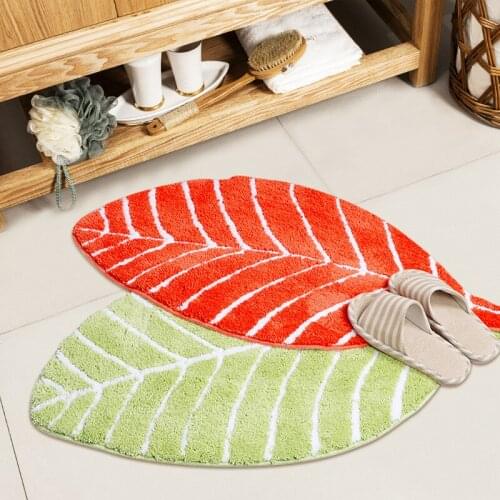 Colorful Bathroom Mat Leaf Clouds Shaped Floor Mat Home Decor Doormat Carpet Non Slip Foot Rugs Kitchen Carpet Washable Bath Rug