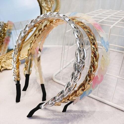 Summer Fashion Simpli Style Chain Headbands Womans Hair Hoop Headdres Girl Sweet Versatile Hair Bands Hair Accessories