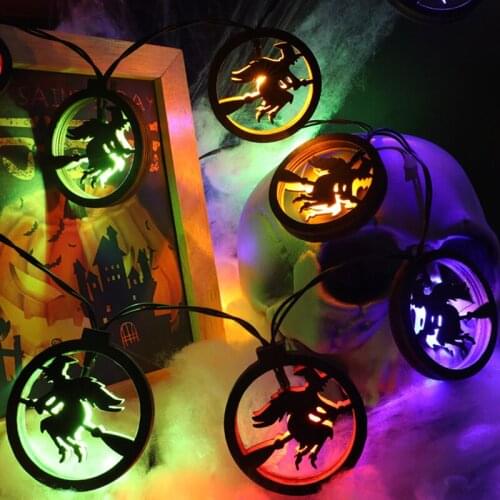 Hot Halloween Wizard String Lights Glowing Hanging Ornament Waterproof LED Lamp for Home Garden Courtyard Decoration Holiday DIY