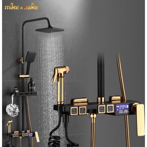 Bathroom chrome brass shower set with bidet bathtub 4 functions showerset bathroom Shower faucet Bathtub Faucet message shower