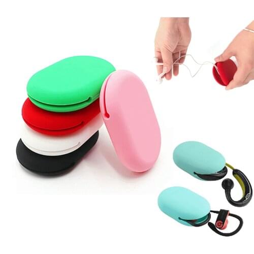 New Portable Data Cable Headphone Storage Bag Simple Mobile Phone Organizing Box Silicone Storage Case Cute Coin Purse mask box