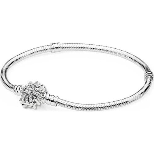 Newest 925 Sterling Silver Bead Dazzling Fireworks Charm, Clear Cz & Crystal Pan Bracelet & Bangle Diy Jewelry