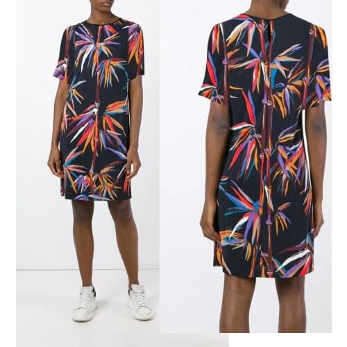 Womens new Chinese style, bamboo short sleeve, elastic silk jersey fashion, beautiful slim dress