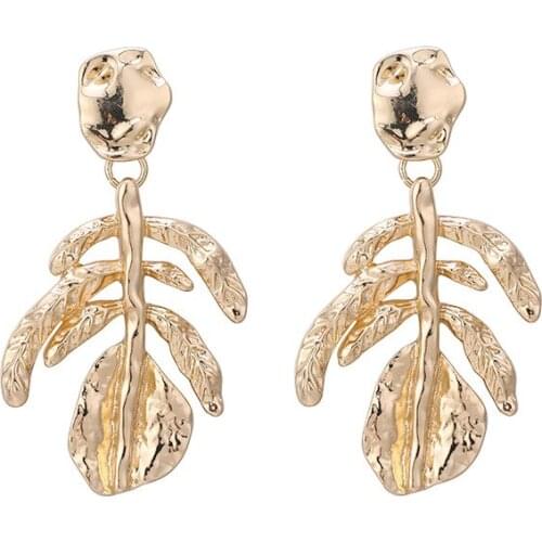 ORNAPEADIA Simple Light Luxury Fashion OL Earring for Women Female Personality Cactus Tree Alloy Irregular Geometric Earring