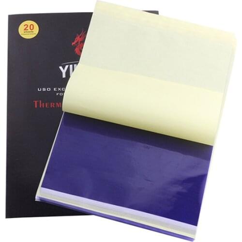 20Pcs 3 Layers Tattoo Transfer Paper Tattoo Supplies Carbon Thermal Transfer Paper Tattoo Stencil Copy Tracing Paper Accessory