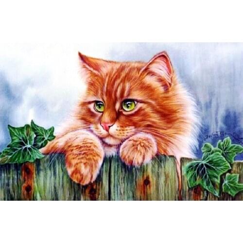 Lovely Gray Cat Diamond Embroidery Pictures Of Rhinestones Room Decoration Handcraft Mosaics Diamond Painting Sets