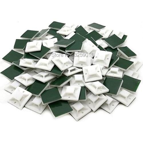 200PCS Self Adhesive Cable Tie Mounts 30*30 20*20 Screw Hole Anchor Point Provides Optimal Strength for Term green stick kit