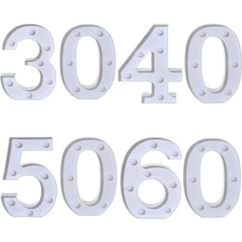 Chicinlife Number 18 2130 35 40 50 60 Led Light Birthday Party Decoration Wedding Anniversary Home Table Decor Birthday light