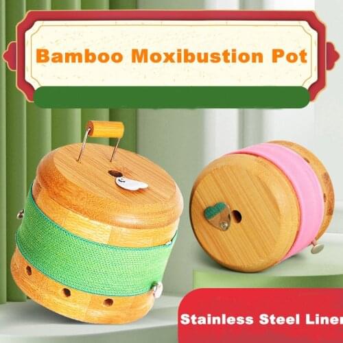 Tie Rod Bamboo Moxibustion Box Moxa Cone Burner Holder Heat Tank Massage Box Arm Body Acupoint Massage Relaxation Moxibustion