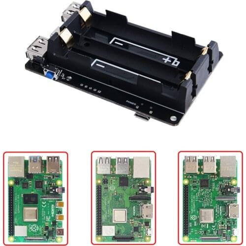 UPS With RTC Uninterruptible Power Supply 18650 Battery Charger Charging LED indicator For Raspberry Pi 4B/3B+/3B