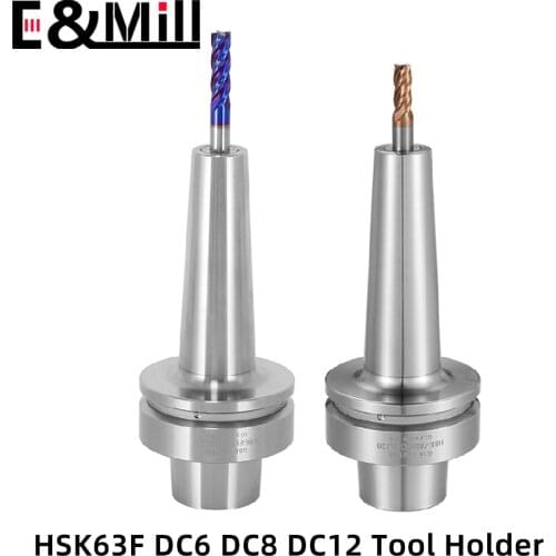 High Precision Speed HSK63F DC6 DC8 DC12 120L HSK63 DC6 DC8 DC12 Precision Slim HSK Shank DC Collet Chuck After Pull Tool Holder