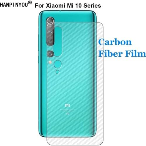 For Xiaomi Mi 10 Pro Youth Lite Ultra 3D Anti-fingerprint Transparent Carbon Fiber Back Film Screen Protector Protect Sticker