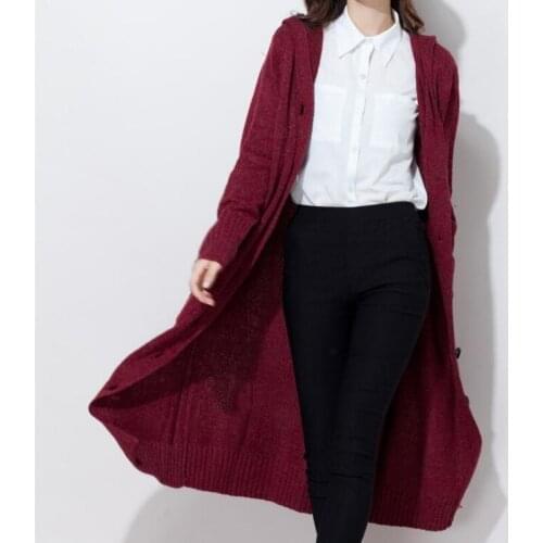 2020 Spring New Arrival Fashion Womens Casual Cardigan Knitting Coat Long Sweater Single Button Woolen Overcoat Plus Size