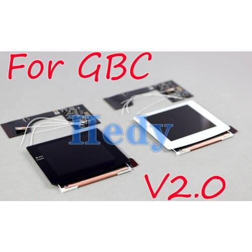 1set FOR GBC Retro Pixel IPS LCD KIT 2.0 High Light Backlight Display Laminated Panel and Lens Adjustable For Gameboy Color