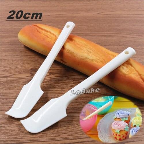 2pcs/lot) 20cm curved style silicone butter spatula spreader pastry mixing stiring for DIY cake decoration tools
