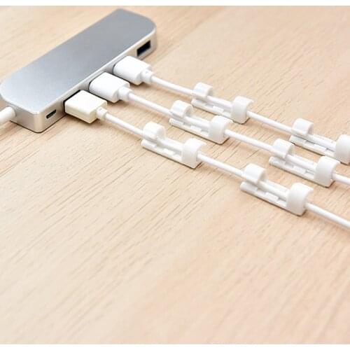 20pcs Finisher Wire Clamp Wire Organizer Cable Clip Buckle Clips Ties Fixer