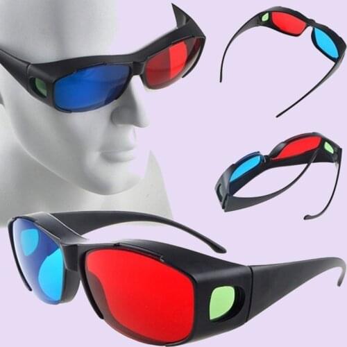 1Pcs Black Frame Red Blue 3D Glasses For Dimensional Anaglyph TV Movie DVD Game