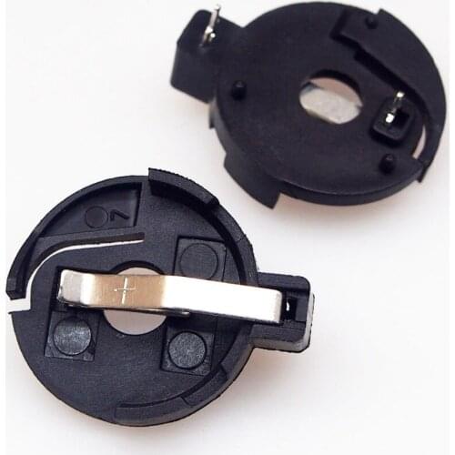 50pcs CR2032 Button Battery Case Cell Holder Socket BS-3 3V DIP Battery Holder