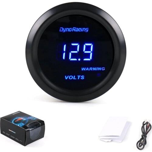 Dynoracing 2" 52mm Car Voltmeter Digital led 8-18 Volts Gauge Black Voltage gauge Car Meter