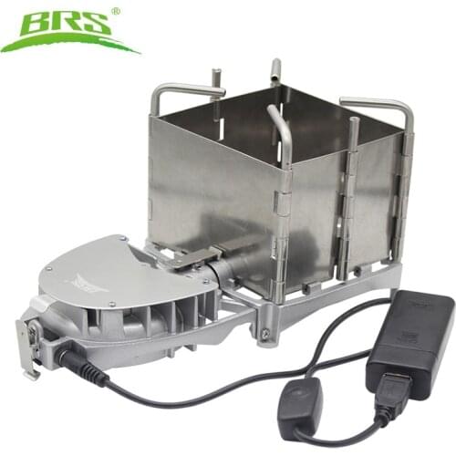 BRS 6000W Outdoor Wood Stove Wood Burning Stove Foldable Firewood Furnace Charcoal Cooker BBQ Electronic Blower Stove BRS-116