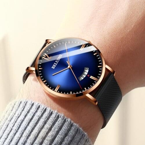 Luxury Men Watch Fashion Ultra-thin designer Steel Business Waterproof Sport Quartz Wrist Watches Mens Date Analog relogio Box