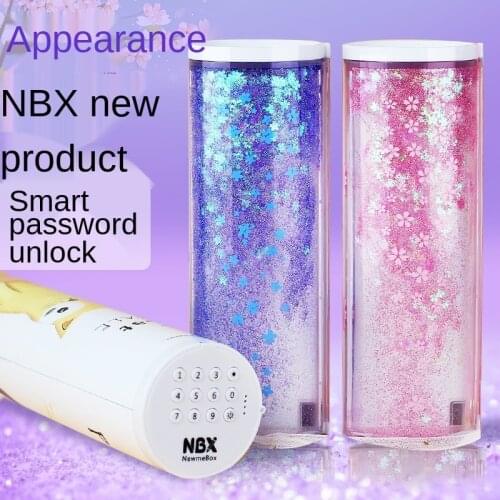 Password lock school girl large-capacity pencil case pen box children cute stationery junior high school student pen bag