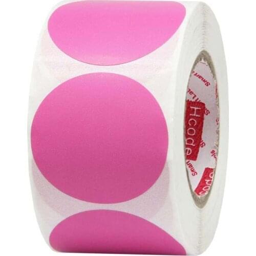 Colorful Circle Stickers Round Adhesive Dots Labels Color Coding Label Writable Blank Labels 500 Pieces Per Roll