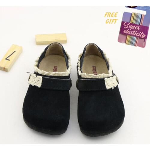 Kids Shoes for Girl 2020 Autumn New Fashion Genuine Leather Casual Shoes Cork Solid Toddler Flat Children Shoes High Quality