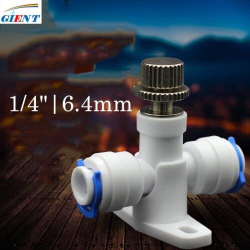 Reverse Osmosis 1/4" Hose RO Water Flow Adjust Valve Regulator Waterflow Control Valve Connector Fitting Water Speed Controller