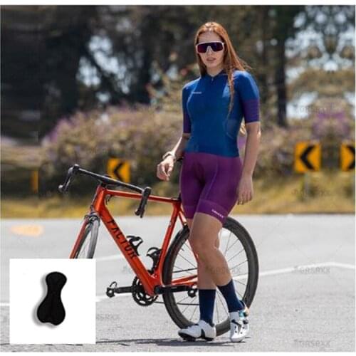 Team Triathlon endurance Womens Cycling Jersey One Piece Jumpsuit long Sleeve Macaquinho Ciclismo Feminino Set Gel Pad Jumpsui