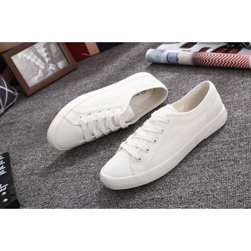 Fashion Shoes Womens Vulcanize Shoes Spring New Casual Classic Solid Color Leather Shoes Women Casual White Shoes Sneakers