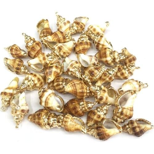 Natural shell fashion conch Pendants Charms Necklace pendant for Jewelry Making DIY Bracelet Necklaces Accessories Size 15x25mm