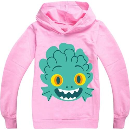 New Kids Girls Sweatshirt Autumn Boys Hoodies Fish monster luca Long Sleeve Hoodie T-shirt Top Teens Childrens Clothing 2-16Y