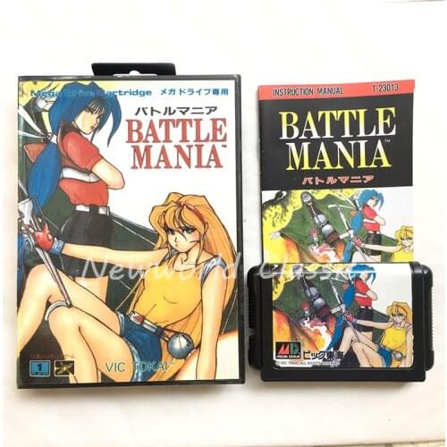 Battle Mania Japan Cover US/JAP Shell for 16 bit With Boxed and Manual For Mega Drive Genesis MD Game Card