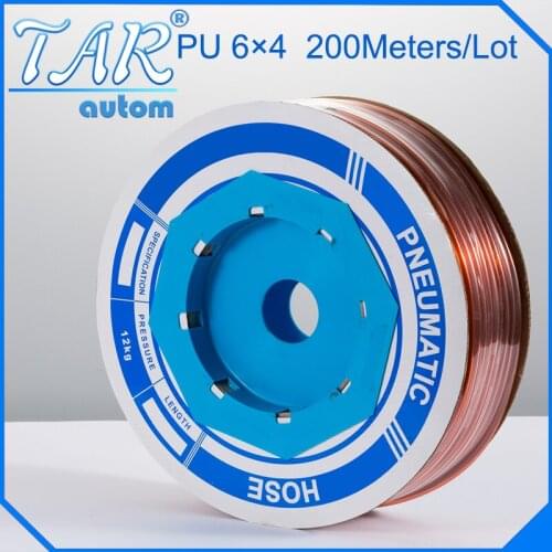 PU Tube 6mm*4mm 200meter/roll) pneumatic tubes pneumatic hoses Polyurethane tube plastic hose air hose PU pipe PU hose golden