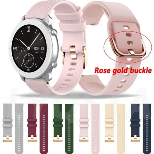 Straps for Huami Amazfit GTS Smart Watch Band for Xiaomi Amazfit GTR 42mm/GT2 42mm Silicone Bracelet Sport Replacement Wristband