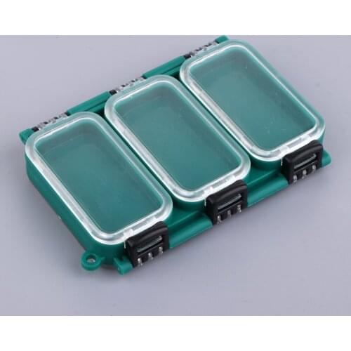 Fishing Tackle Cases Green Storage Holder Button Pill Vitamin Container with 6 Compartments