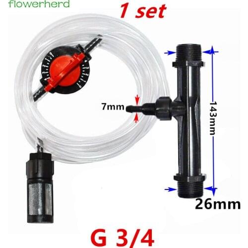 Fertilizing system injector 3/4 Irrigation Automatic Fertilizer Syringe Water Pipe with Connector Garden Hose Reels