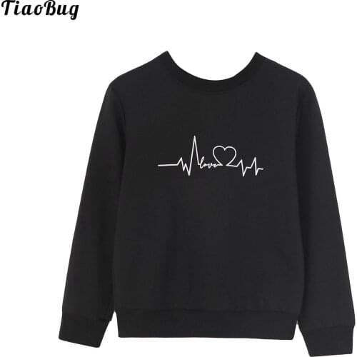 TiaoBug Spring Autumn Kids Girls Pure Color Sweatshirt Round Neck Long Sleeves Sweatshirt Tops Clothes For 4 To 16 Years Girls