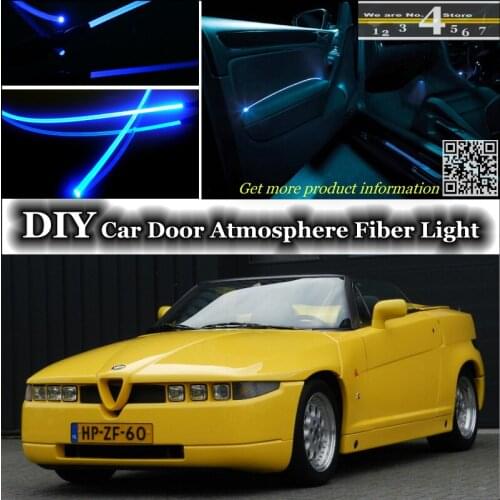 Interior Ambient Light Tuning Atmosphere Fiber Optic Band Lights For Alfa Romeo RZ / SZ AR ES-30 Inside Door Panel illumination