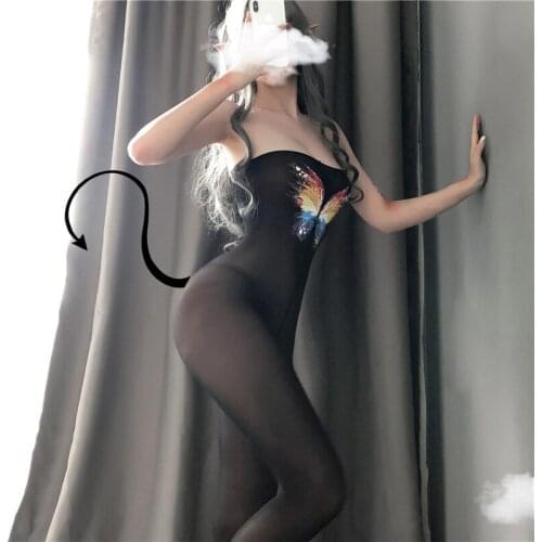 Women Sexy Lingerie Porno Open Crotch Hollow Stockings Garter Belt Tights Transparent Pantyhose Leopard Print Long Stocking